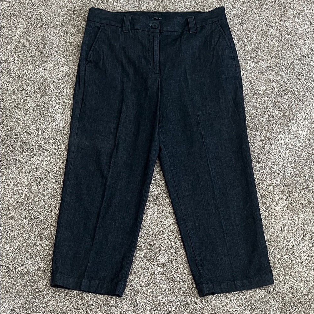 Lands' End Dark Denim Cropped Pants